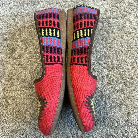 Born Giselle Boho Ballet Flats Womens 11 Aztec Southwestern Kilim Loafer… - Picture 3 of 7